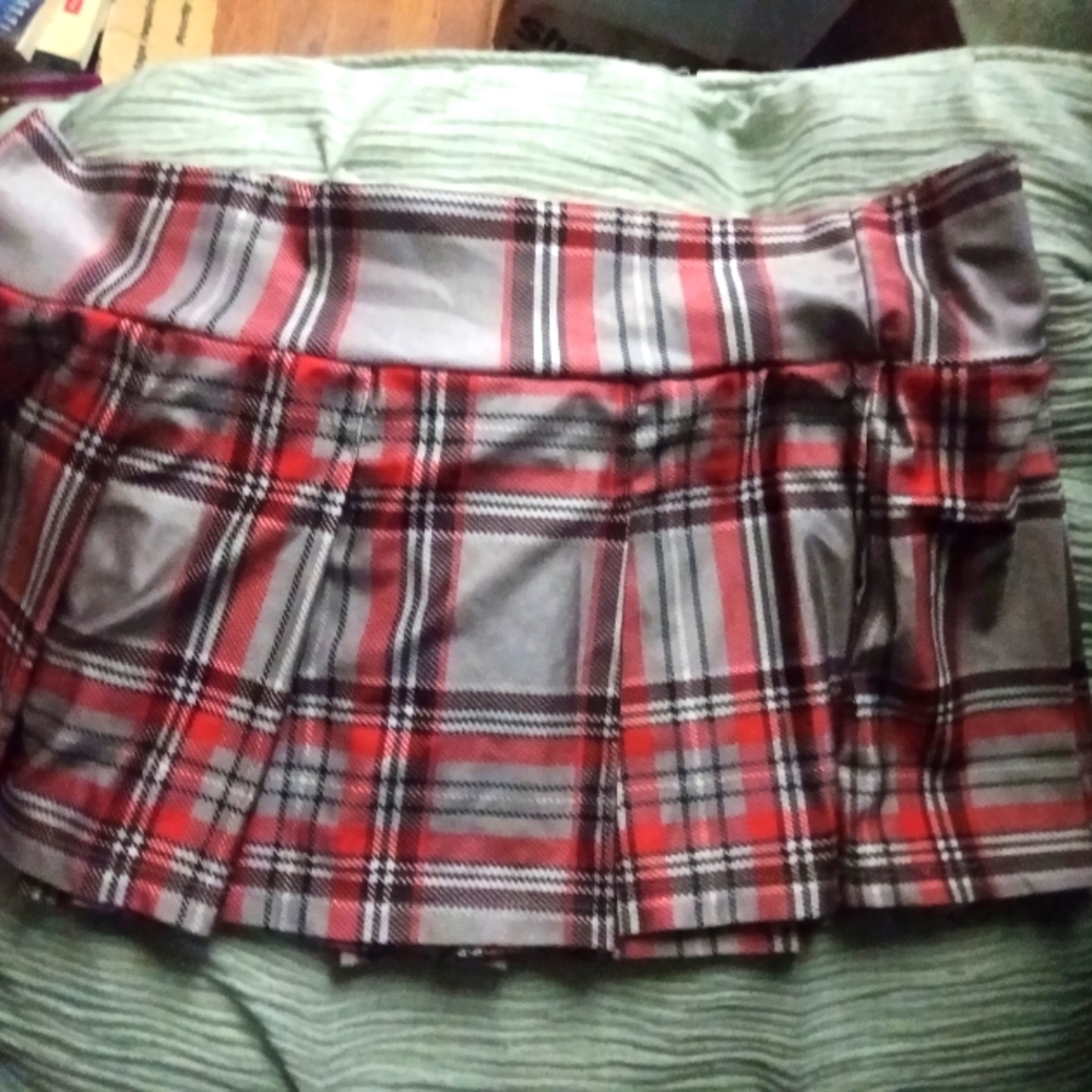 Red and Black Plaid Skirt, Be Wicked. New With Tag